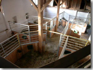 Pferdestall von oben