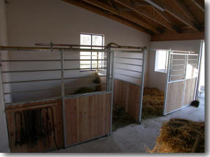 Innenboxen im Pferdestall